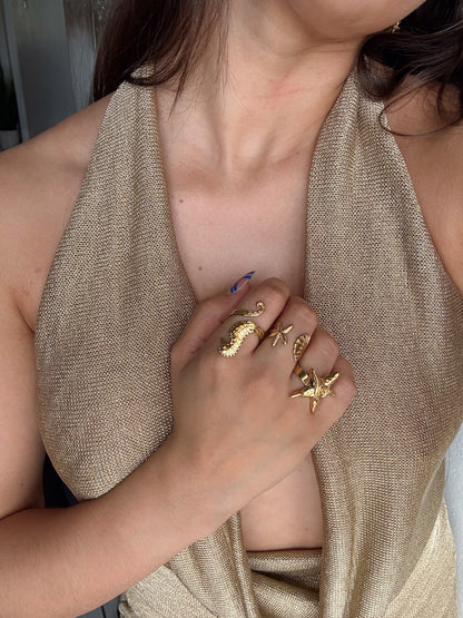 Seahorse & Maré Ring